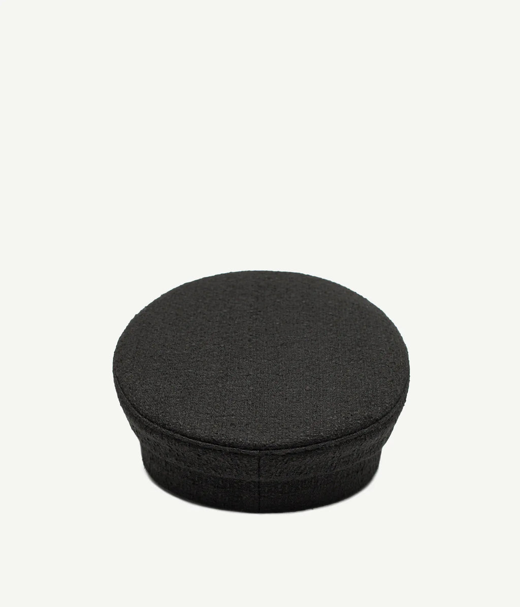 ハット RUSLAN BAGINSKIY FW25 (KPC033PF25 L LRBBLACK) Logo-embellished Signature Baker Boy Cap • Ruslan Baginskiy
