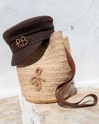 Photo, Baker Boy Cap, Crystal-embellished Black Satin Baker Boy Cap