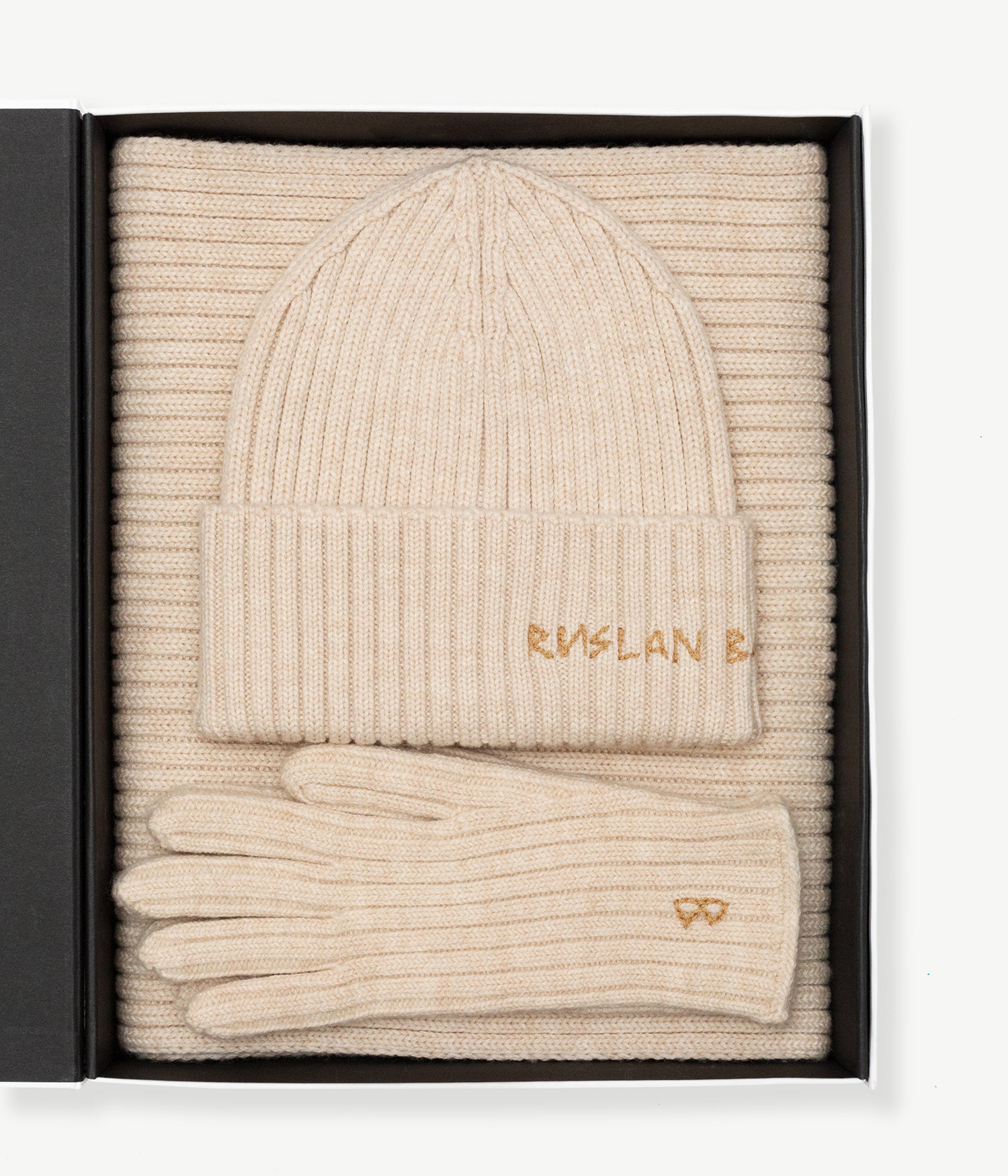 Gift Set: Scarf + Beanie + Gloves (with Gift Box)