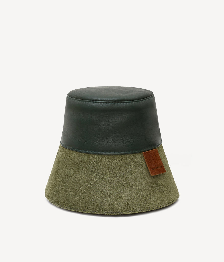 Leather Lampshade Bucket Hat