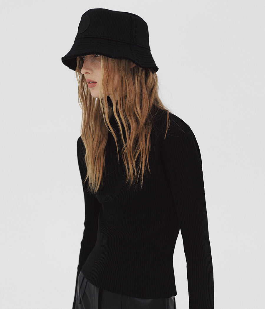 Patch-embellished Bucket Hat