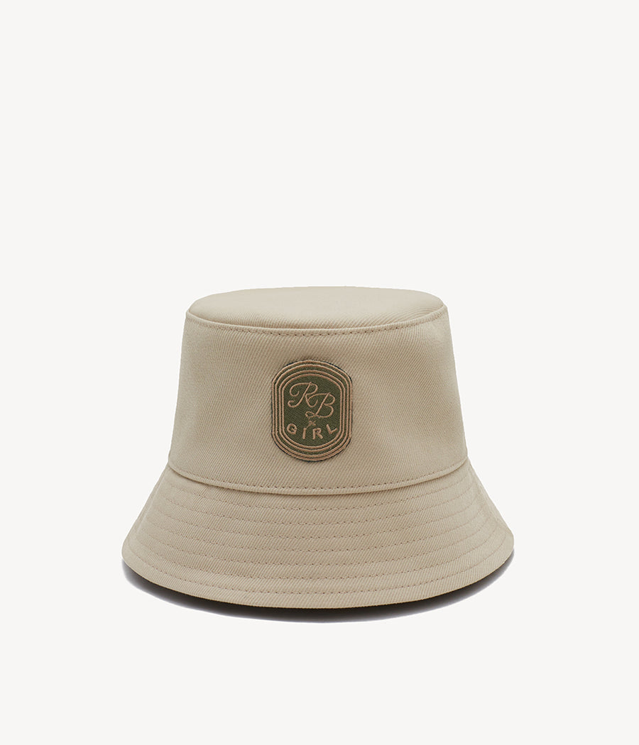 Patch-embellished Lampshade Bucket Hat
