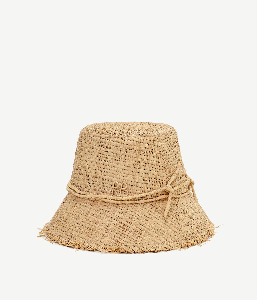 Ruslan Baginskiy SS/R 2023, Monogram-embellished Bucket Hat BCT036-STR-SNR-SRB-XXS Ruslan Baginskiy