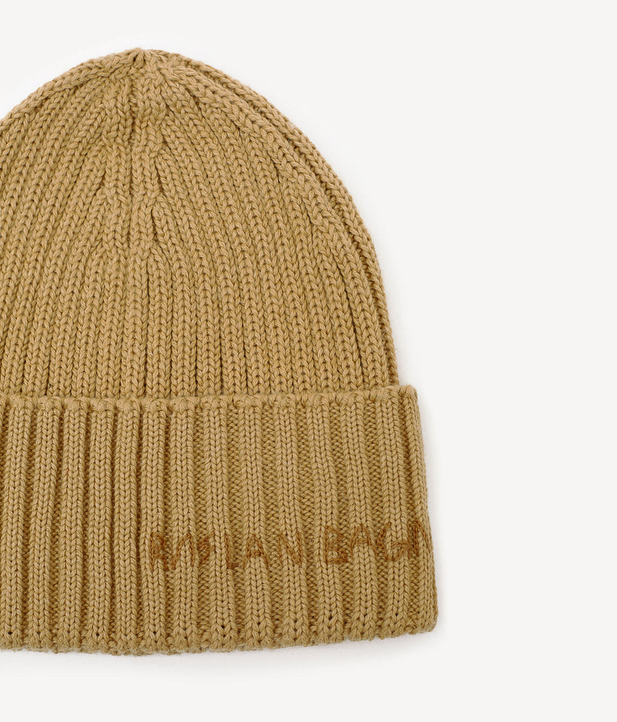Beanie Hat, Monogram-embroidered Wool-blend Beanie BN036/037-WA-RU-OS Ruslan Baginskiy