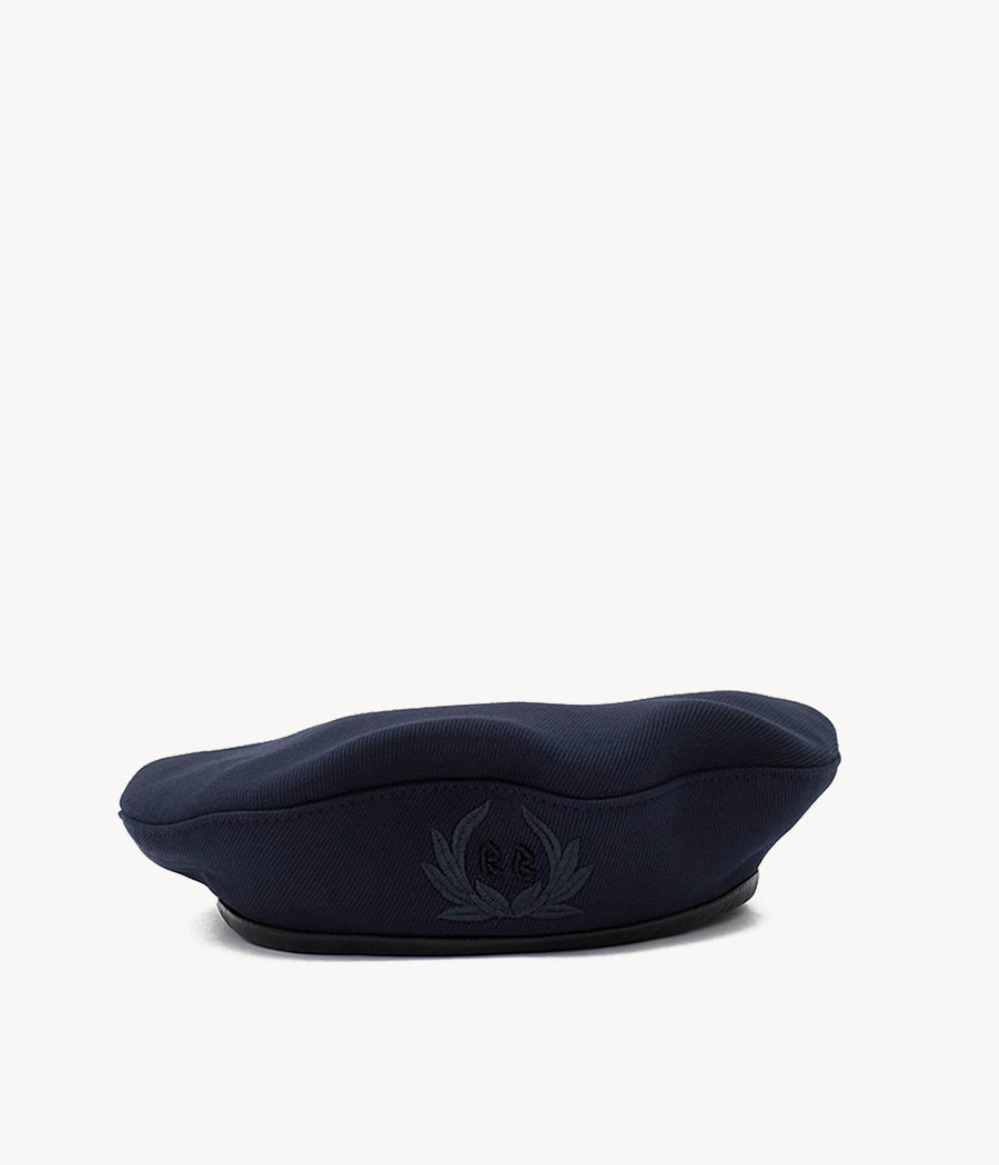 Leather-trimmed "Warcore" Beret