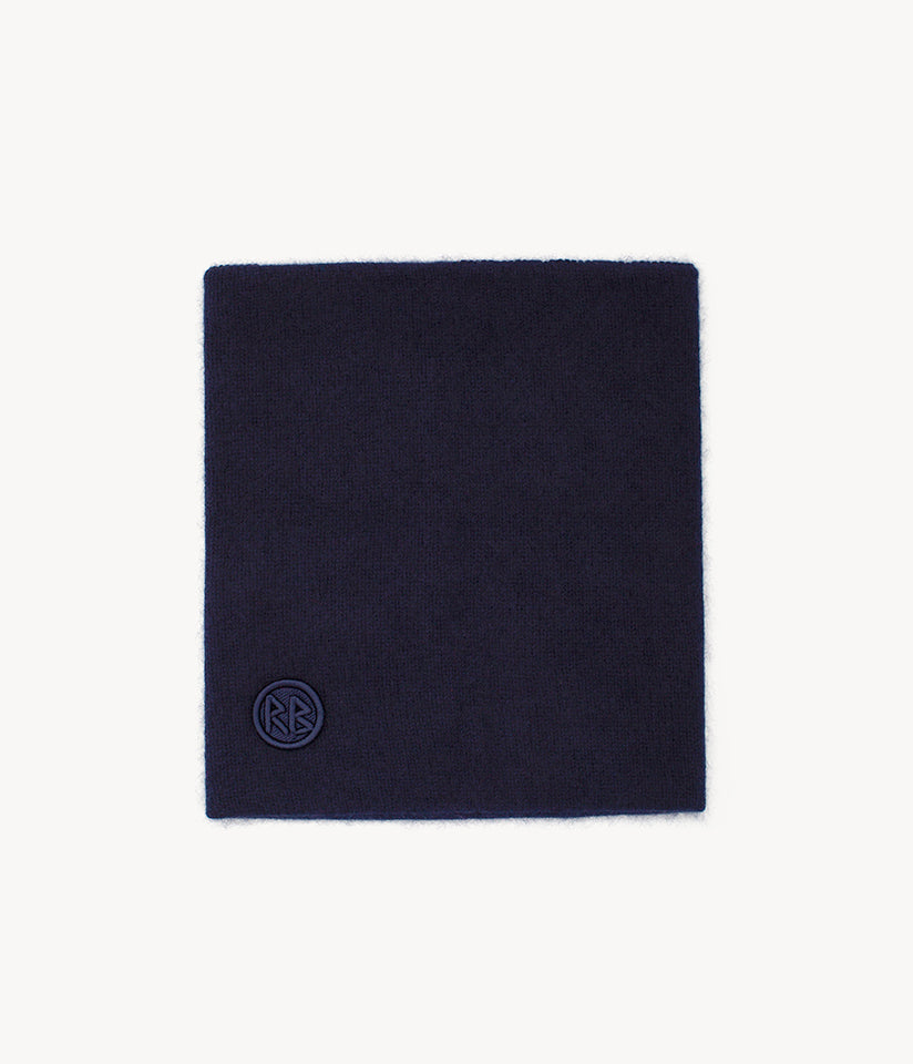 Dark Blue Logo Patch Scarf