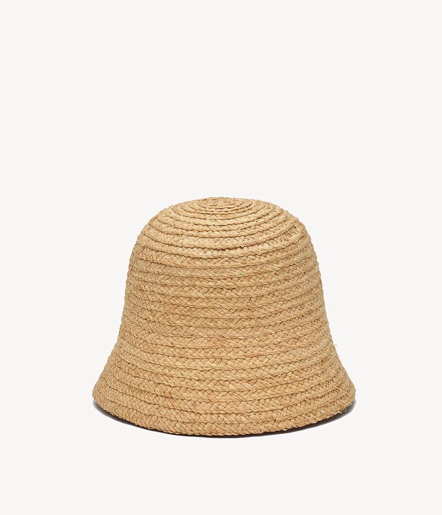 Natural Straw Cloche Hat
