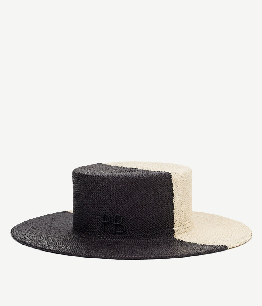 Photo, , Bi-Color Boater Hat