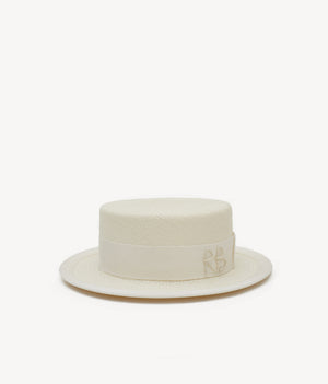 Monogram-embellished Boater Hat