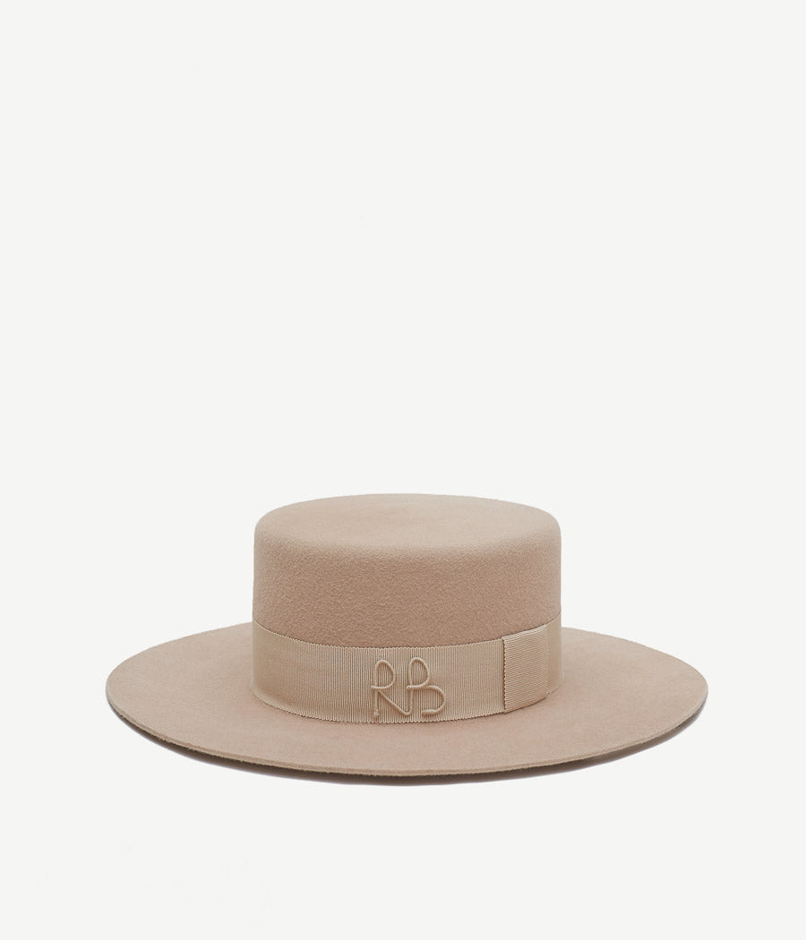 Wide Brim Canotier Hat