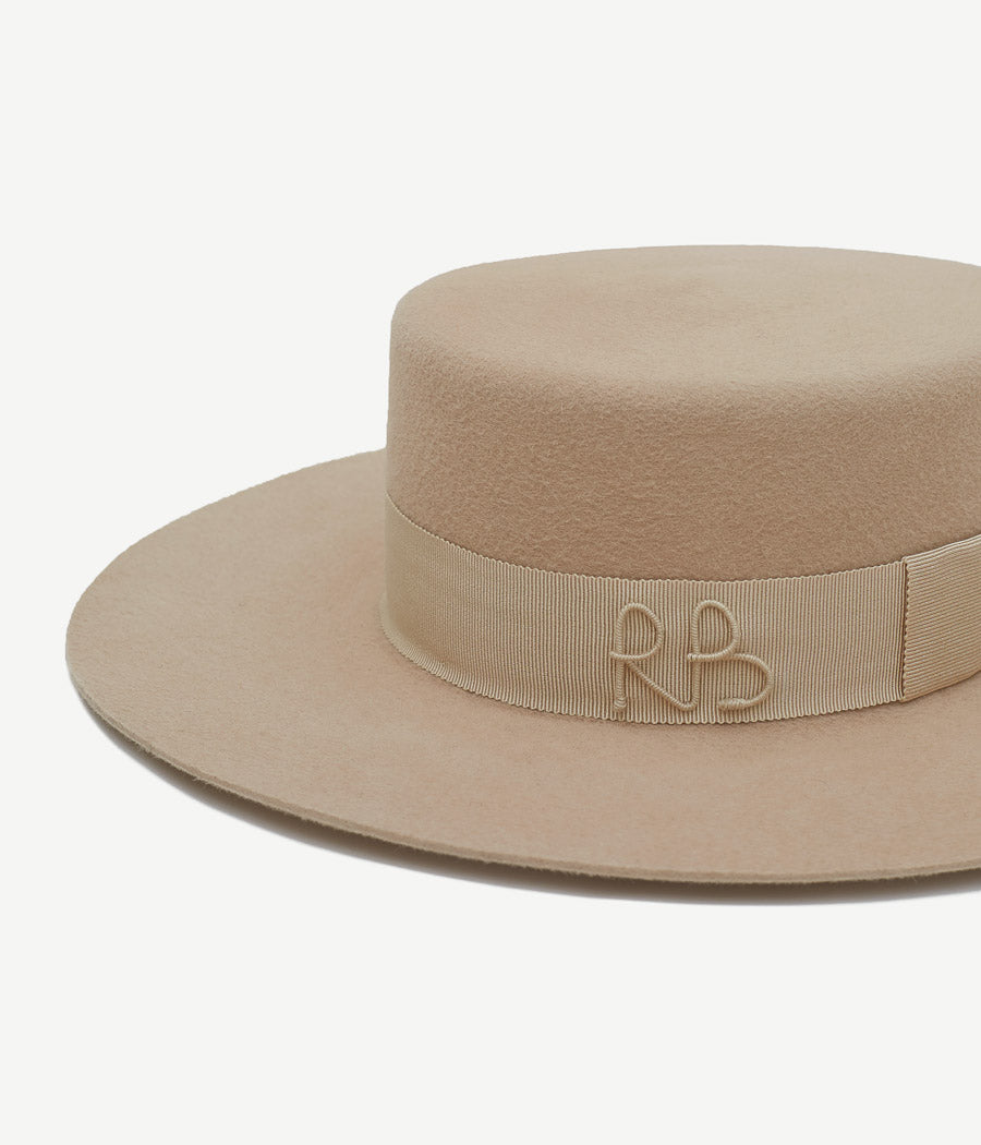 Wide Brim Canotier Hat