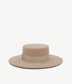 Wide Brim Canotier Hat