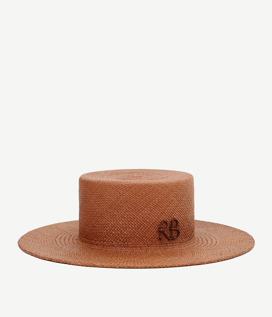 Photo, , Monogram-embellished Boater Hat