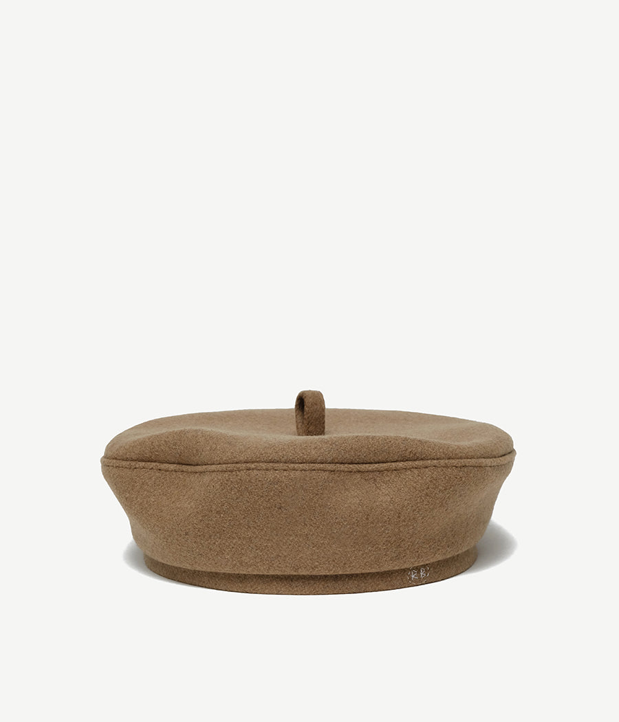 Monogram-embroidered Wool Beret • Ruslan Baginskiy Hats