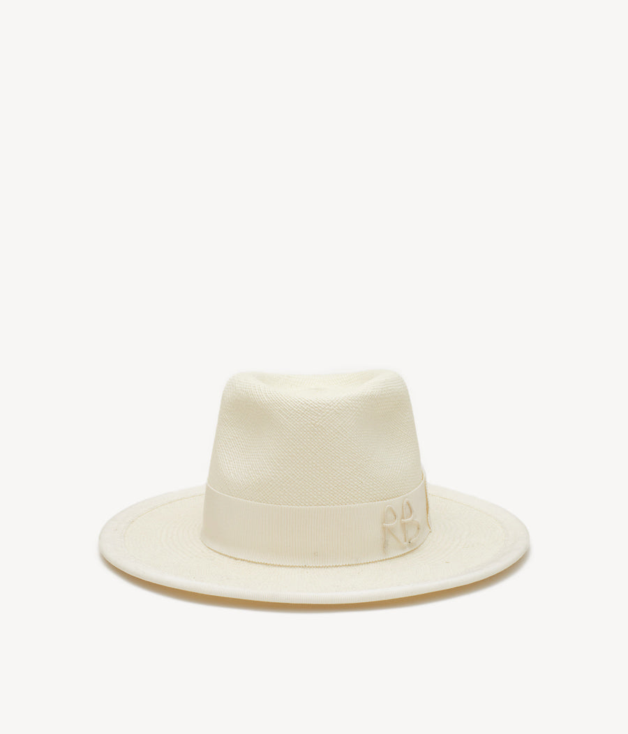 Monogram-embellished Fedora Hat