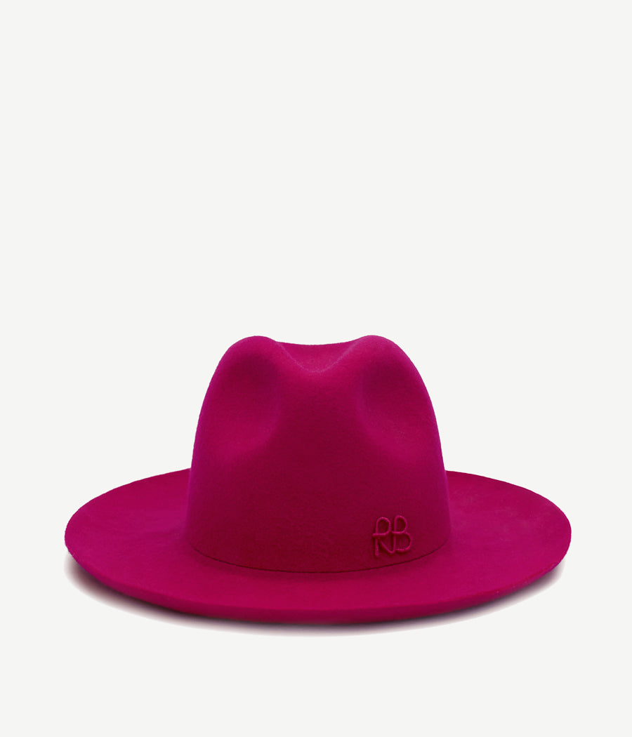Monogram-embellished Fedora Hat
