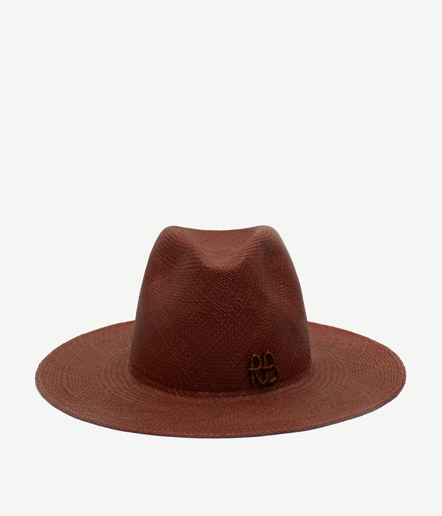 Monogram Embellished Fedora Hat