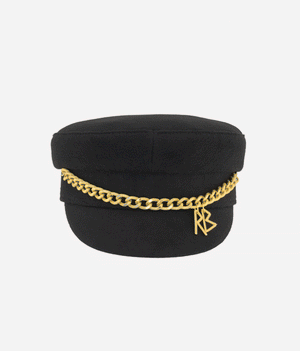 Chain Embellished Baker Boy Cap