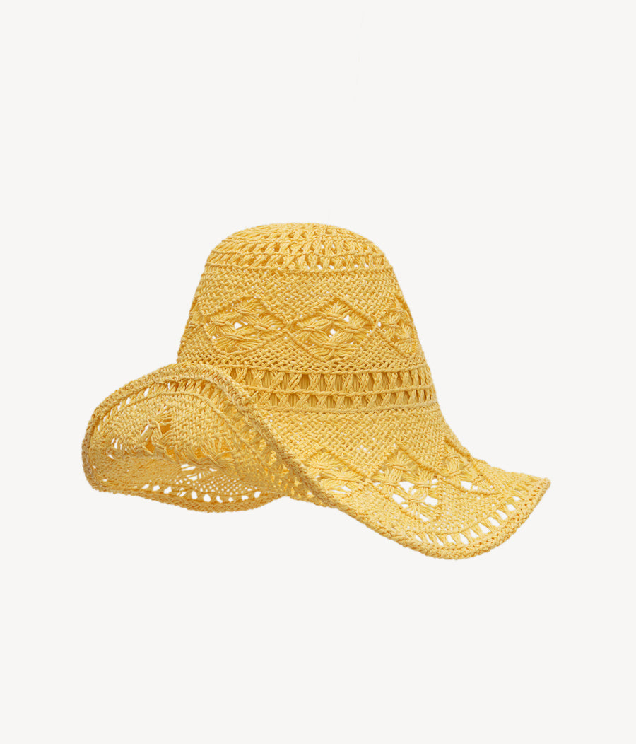 Knitted Straw Hat