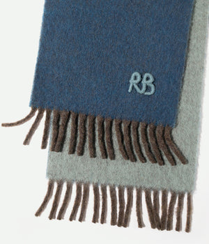 RB-Logo Fringed Alpaca-blend Scarf MID SKR077/066-WNAM-BHR-WRB-OS Ruslan Baginskiy
