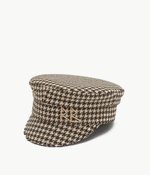 Houndstooth Check Baker Boy Cap
