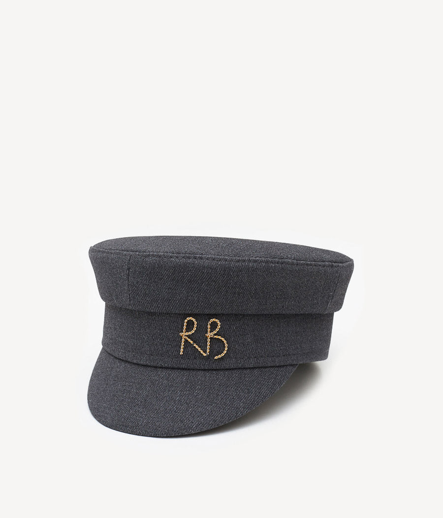 Photo, Baker Boy Cap, Logo-plaque Cotton-Blend Baker Boy Cap