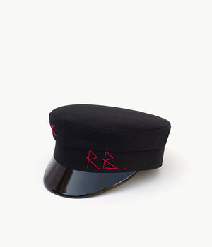 Black Cotton Baker Boy Cap KPC033-C-XXS Ruslan Baginskiy