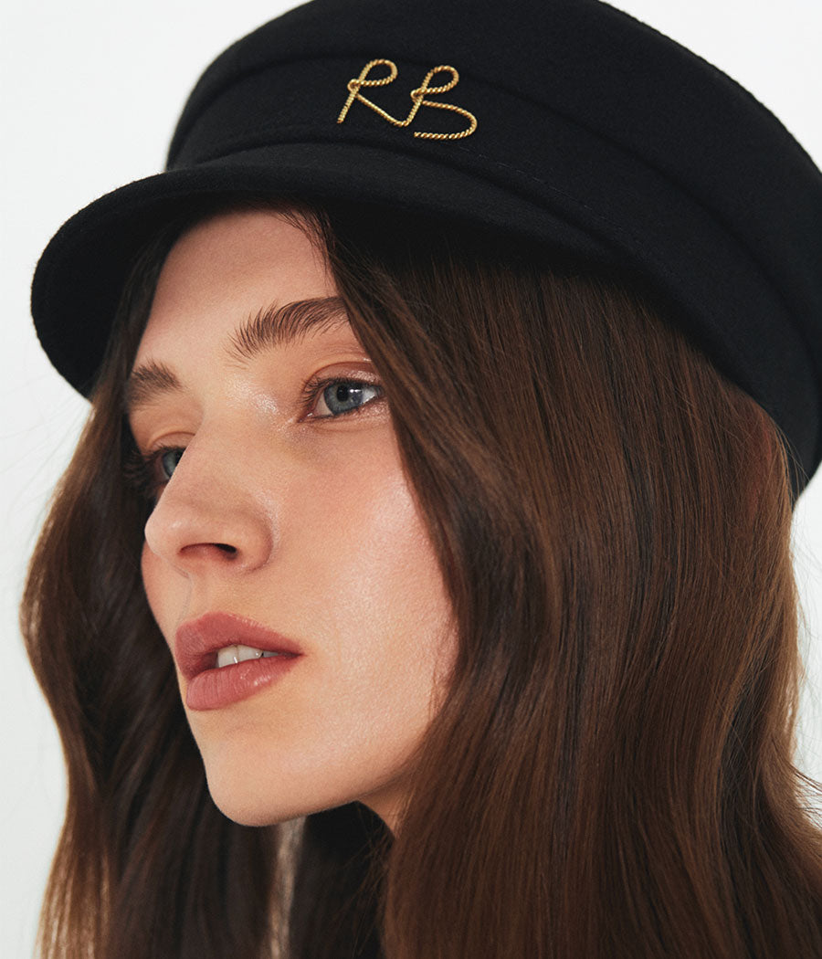 Photo, , Monogram-embellished Baker Boy Cap
