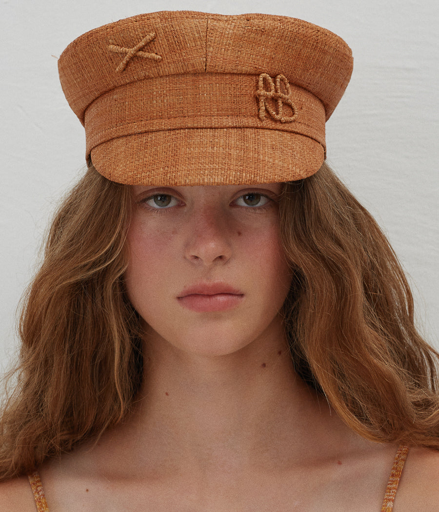 Products, Monogram-embellished Baker Boy Cap KPC09-STR-SRB-XXS Ruslan Baginskiy