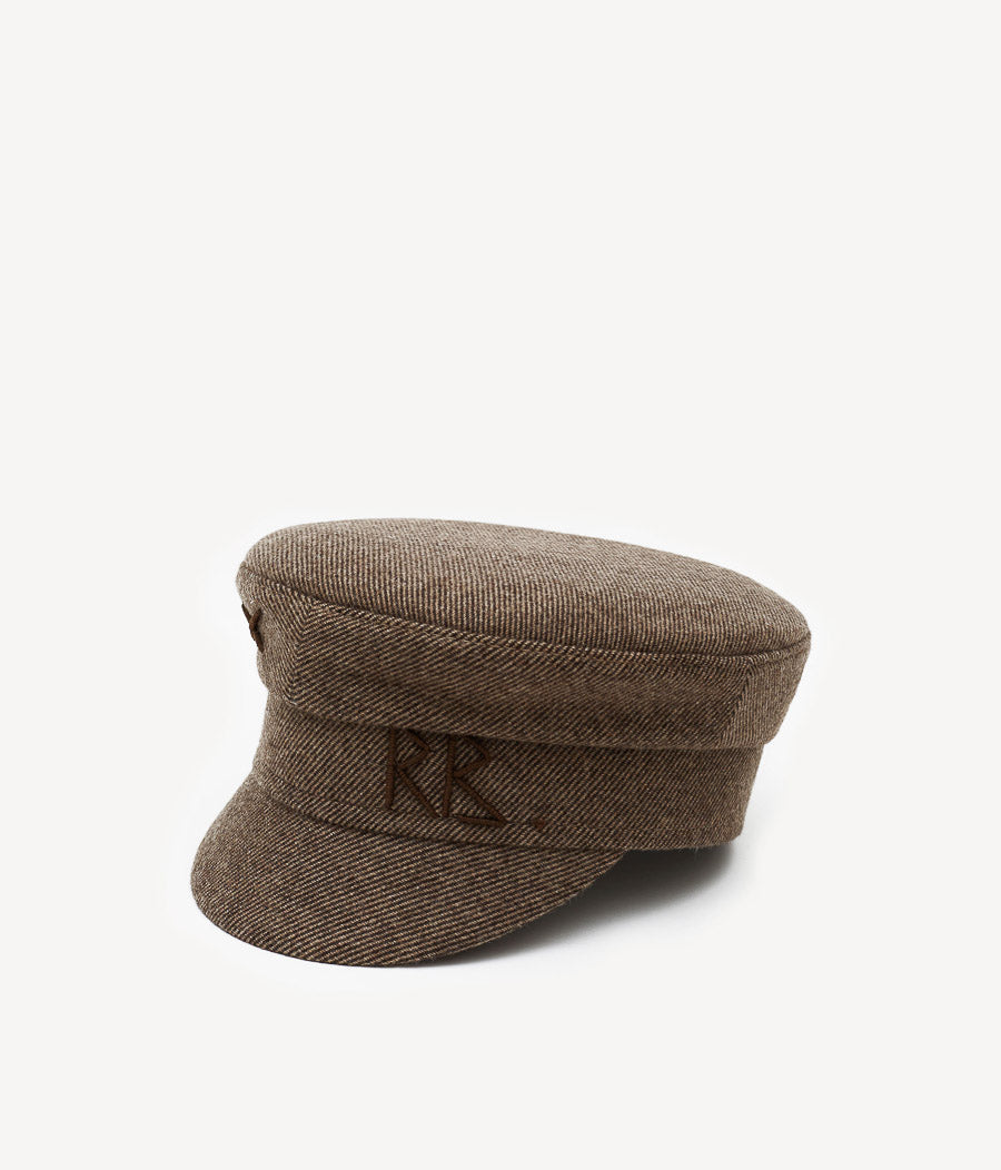 Monogram-embroidered Wool-blend Baker Boy Cap KPC09-WP-XXS Ruslan Baginskiy