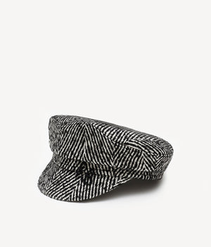 Herringbone Wool-blend Cap