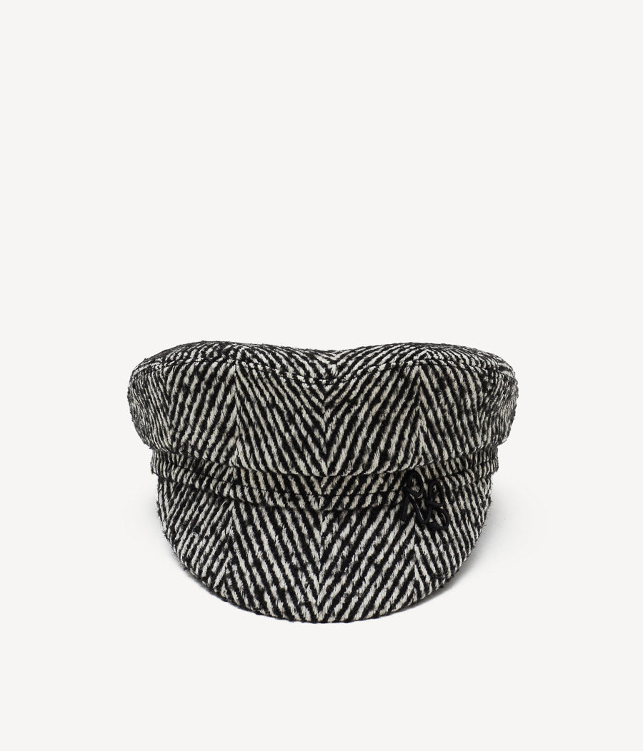 Herringbone Wool-blend Cap