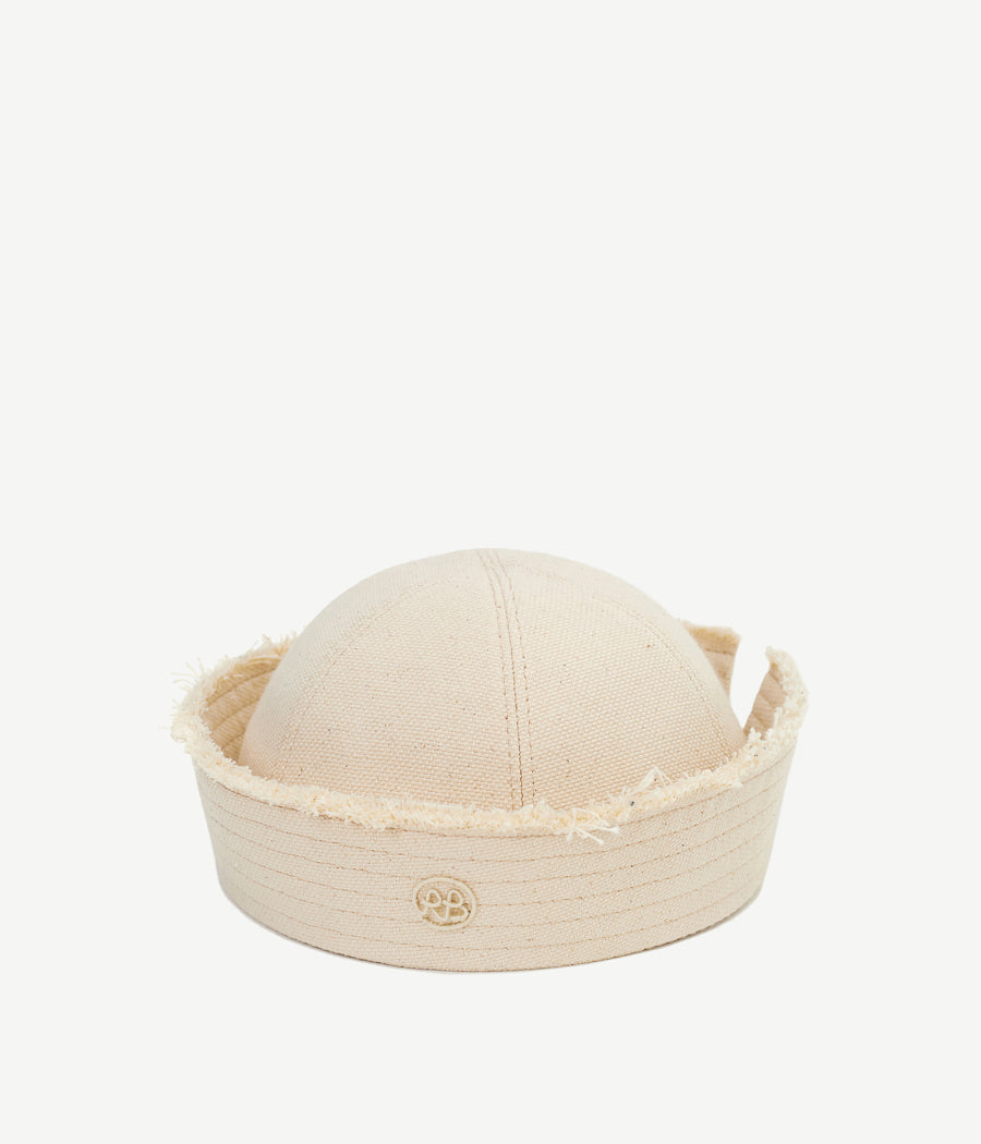Ruslan Baginskiy SS/R 2023, Monogram-embellished Sailor Hat SAH035-C-RWRB-BHR-XXS Ruslan Baginskiy