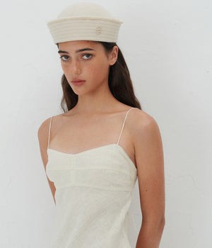 Monogram-embellished Sailor Hat SAH035-C-RWRB-BHR-XXS Ruslan Baginskiy